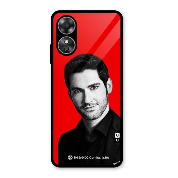 Lucifer Devil Smile Glass Back Case for Oppo A17