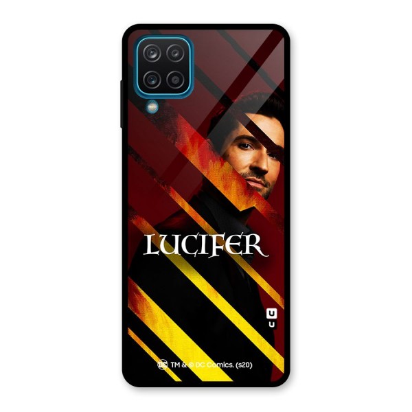 Lucifer Hell Stripes Glass Back Case for Galaxy A12