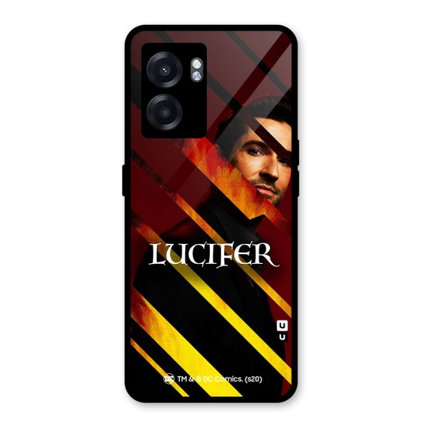 Lucifer Hell Stripes Glass Back Case for Oppo K10 (5G)