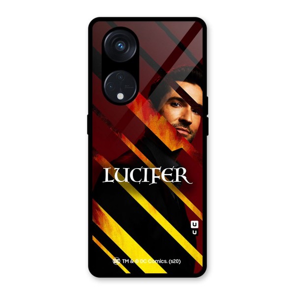 Lucifer Hell Stripes Glass Back Case for Reno8 T 5G