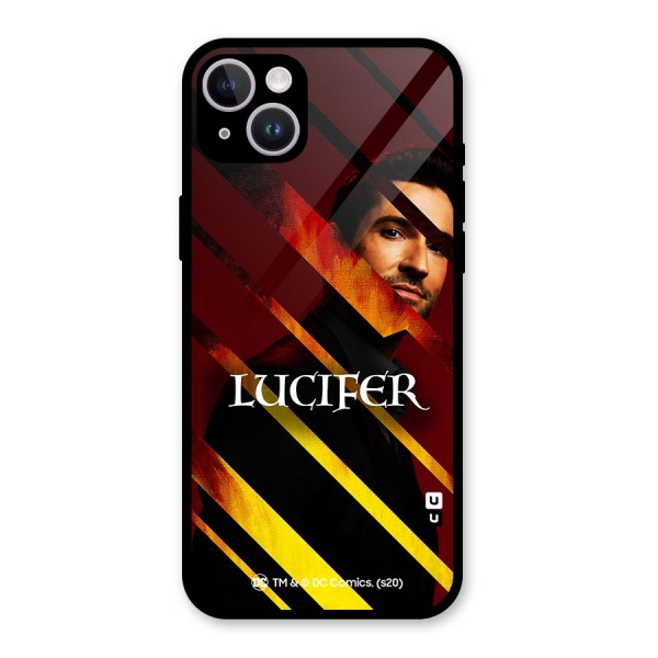 Lucifer Hell Stripes Glass Back Case for iPhone 14 Plus