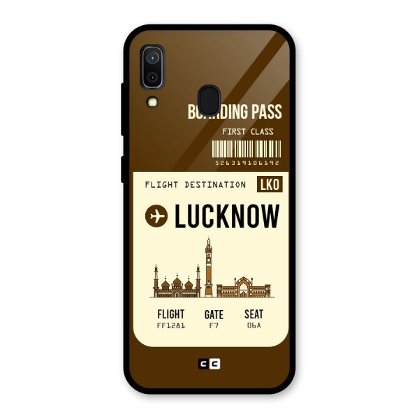 Lucknow Boarding Pass Glass Back Case for Galaxy A30