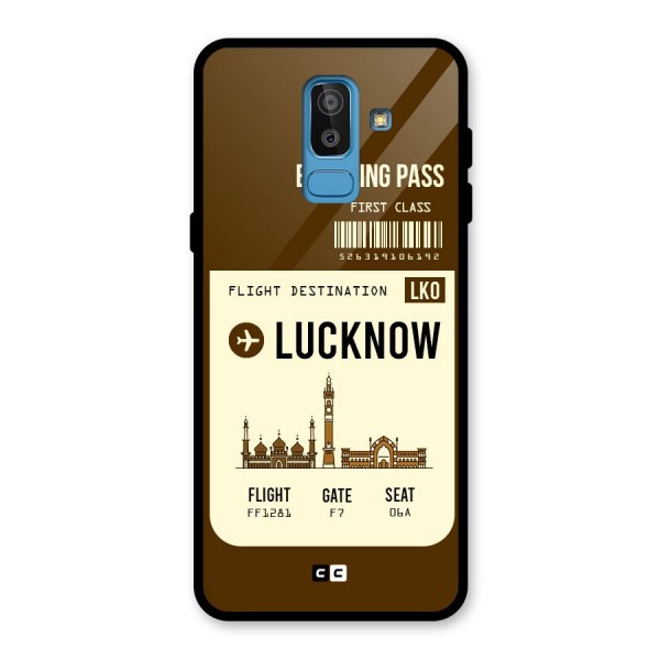 Lucknow Boarding Pass Glass Back Case for Galaxy J8