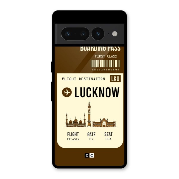 Lucknow Boarding Pass Glass Back Case for Google Pixel 7 Pro