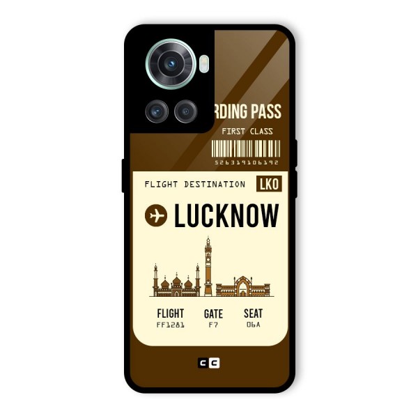 Lucknow Boarding Pass Glass Back Case for OnePlus 10R