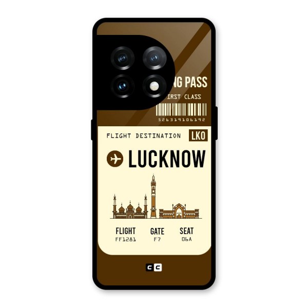 Lucknow Boarding Pass Glass Back Case for OnePlus 11