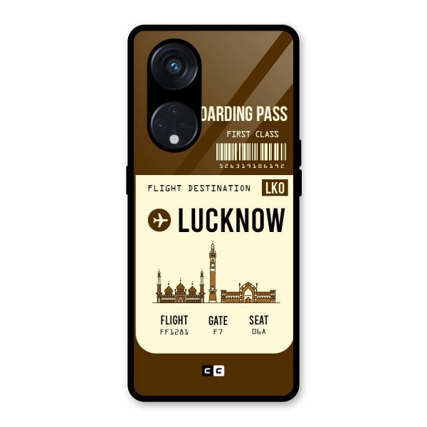 Lucknow Boarding Pass Glass Back Case for Reno8 T 5G