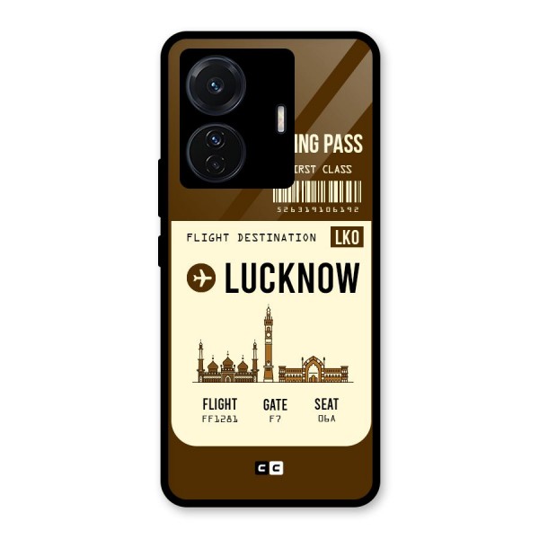 Lucknow Boarding Pass Glass Back Case for Vivo T1 Pro