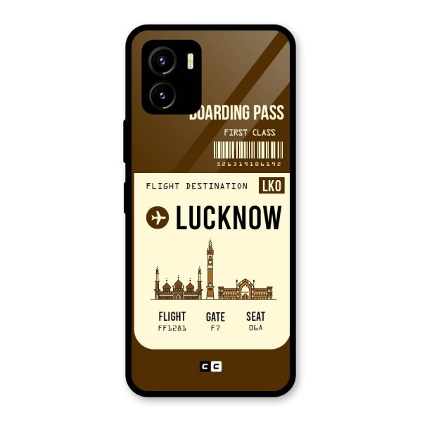 Lucknow Boarding Pass Glass Back Case for Vivo Y15s