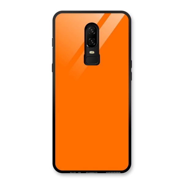 Mac Orange Glass Back Case for OnePlus 6