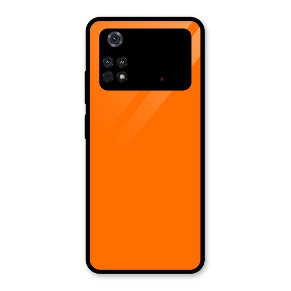 Mac Orange Glass Back Case for Poco M4 Pro 4G