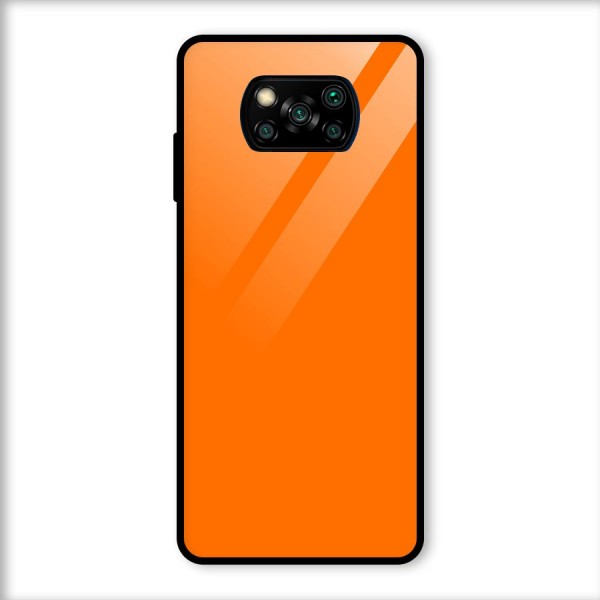 Mac Orange Glass Back Case for Poco X3