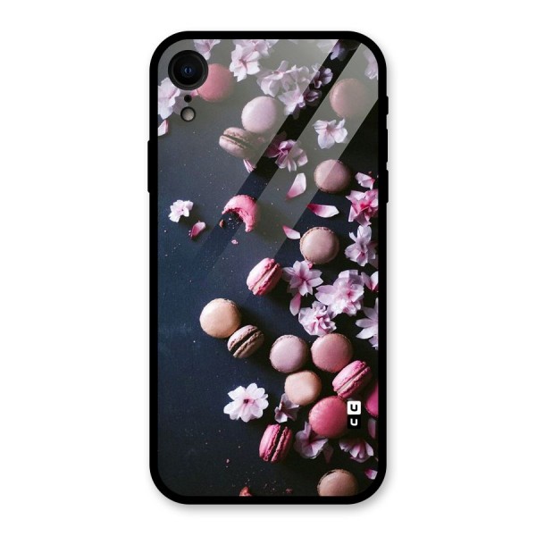 Macaroons And Cheery Blossoms Glass Back Case for XR