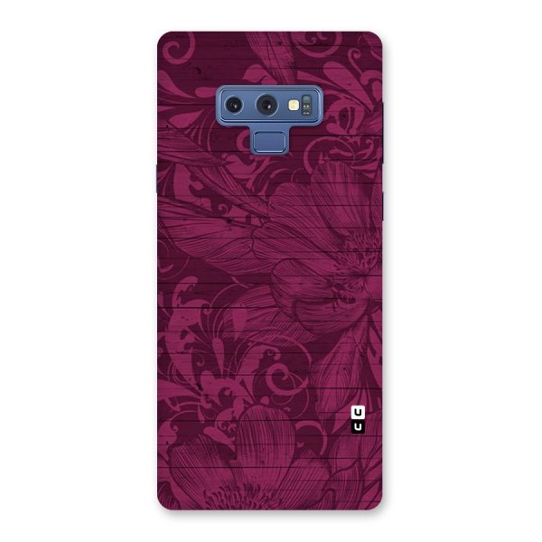 Magenta Floral Pattern Back Case for Galaxy Note 9