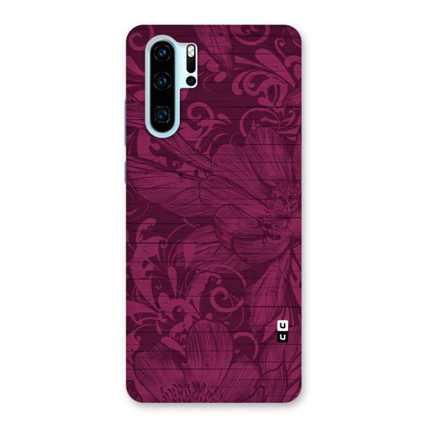 Magenta Floral Pattern Back Case for Huawei P30 Pro