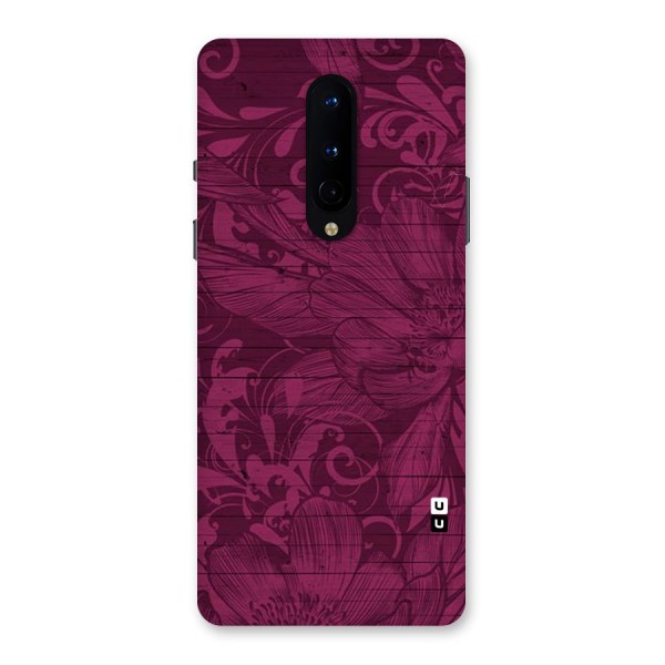 Magenta Floral Pattern Back Case for OnePlus 8