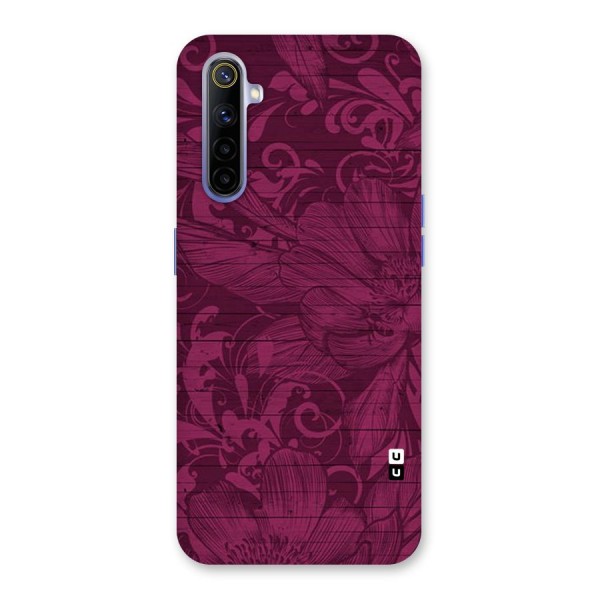 Magenta Floral Pattern Back Case for Realme 6