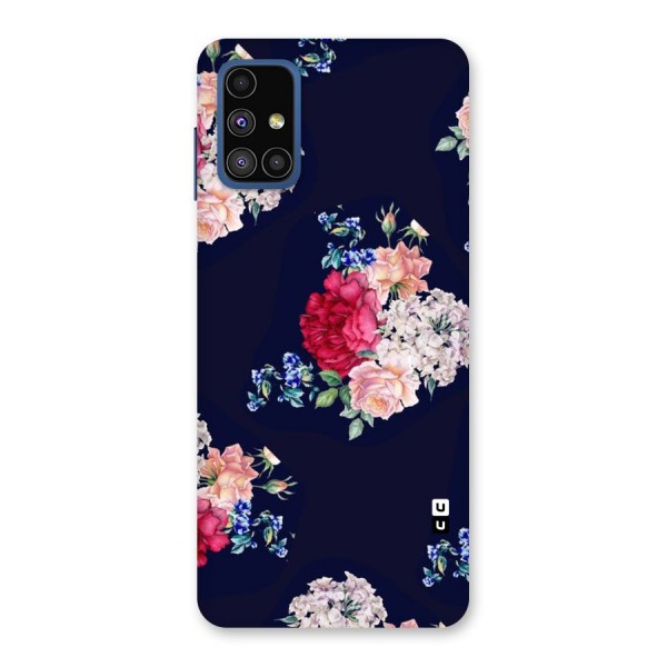 Magenta Peach Floral Back Case for Galaxy M51