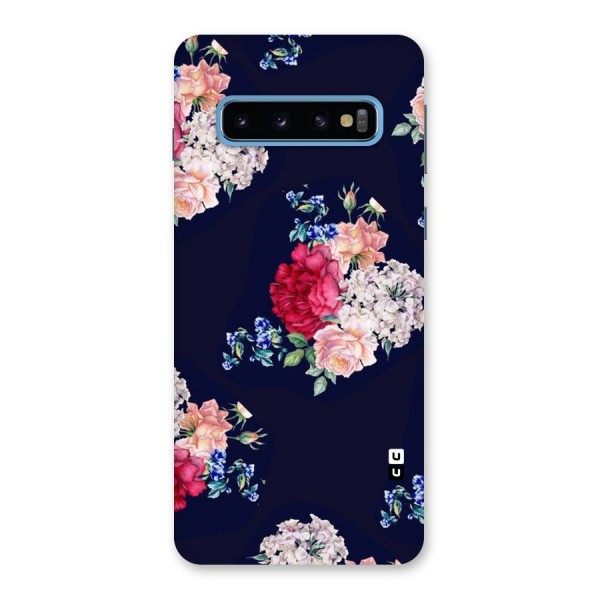 Magenta Peach Floral Back Case for Galaxy S10