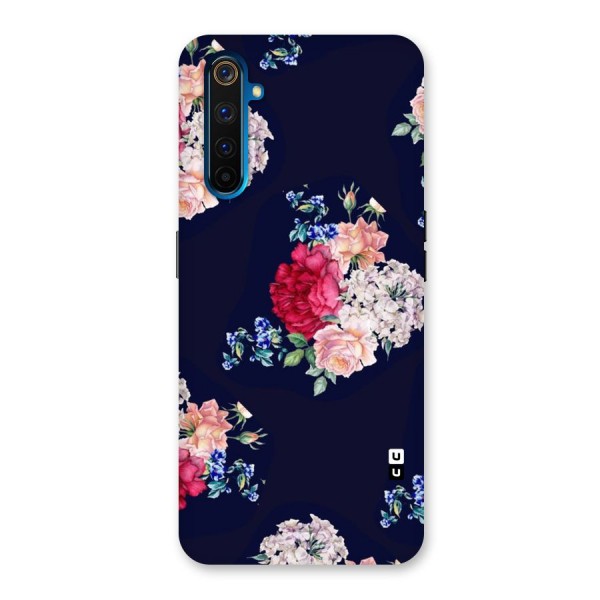 Magenta Peach Floral Back Case for Realme 6 Pro