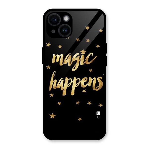 Magic Happens Glass Back Case for iPhone 14