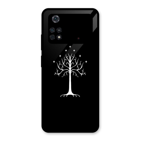 Magic Tree Glass Back Case for Poco M4 Pro 4G