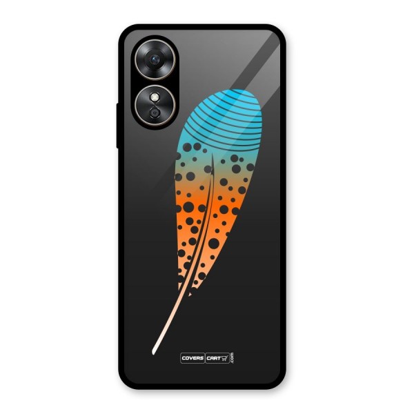 Magical Feather Glass Back Case for Oppo A17