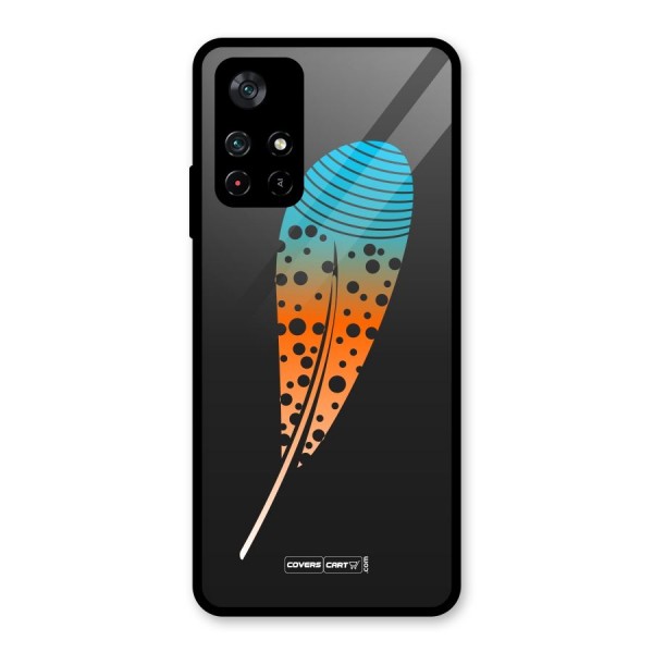 Magical Feather Glass Back Case for Poco M4 Pro 5G