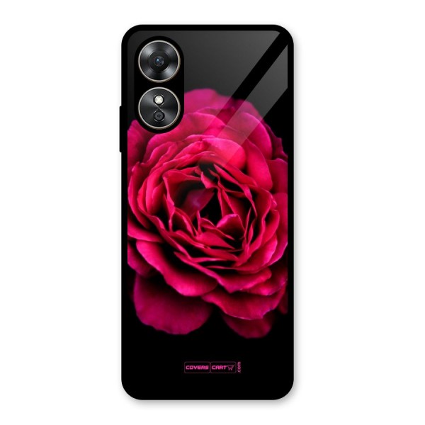 Magical Rose Glass Back Case for Oppo A17