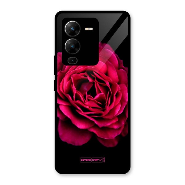 Magical Rose Glass Back Case for Vivo V25 Pro