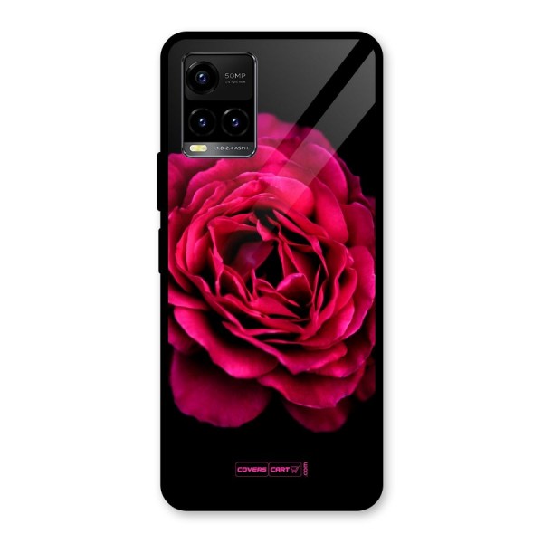 Magical Rose Glass Back Case for Vivo Y21G