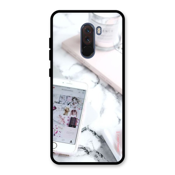 Make Up And Phone Glass Back Case for Poco F1