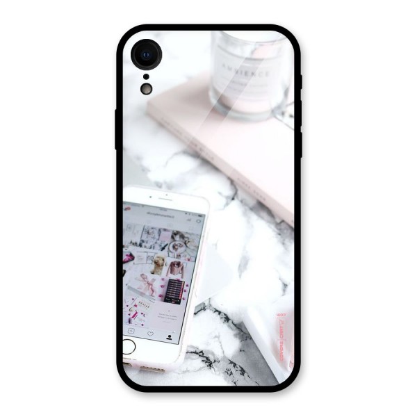 Make Up And Phone Glass Back Case for XR