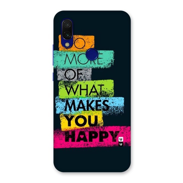 Makes You Happy Back Case for Redmi 7