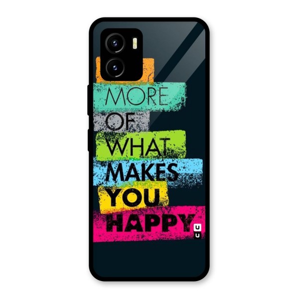 Makes You Happy Glass Back Case for Vivo Y15s