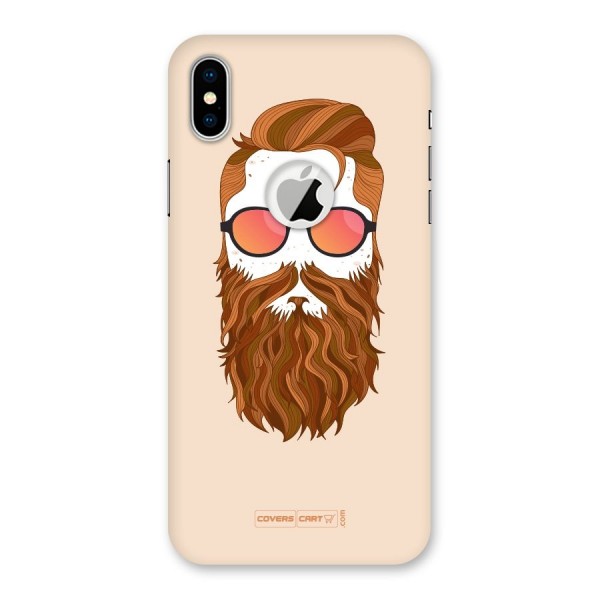 Man in Beard Back Case for iPhone XS Logo Cut