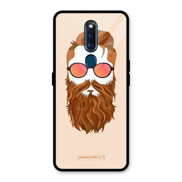 Man in Beard Glass Back Case for Oppo F11 Pro