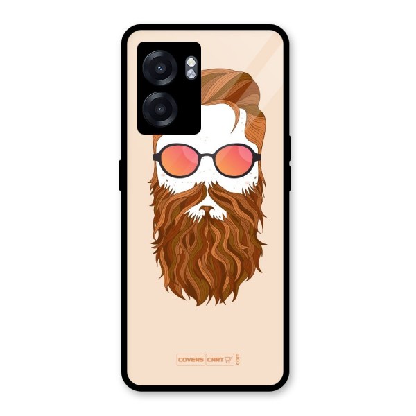 Man in Beard Glass Back Case for Oppo K10 (5G)