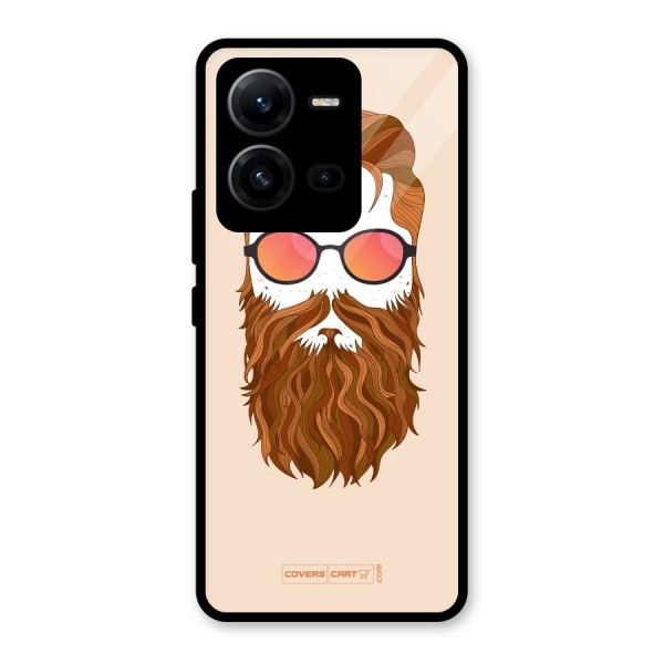 Man in Beard Glass Back Case for Vivo V25