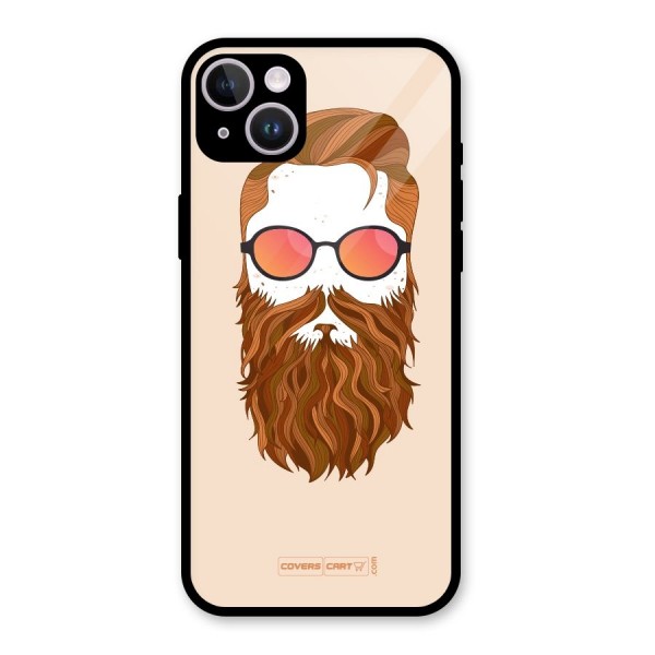 Man in Beard Glass Back Case for iPhone 14 Plus