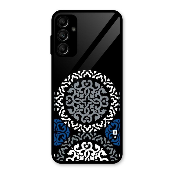 Mandala Circle Pattern Glass Back Case for Galaxy A14 5G