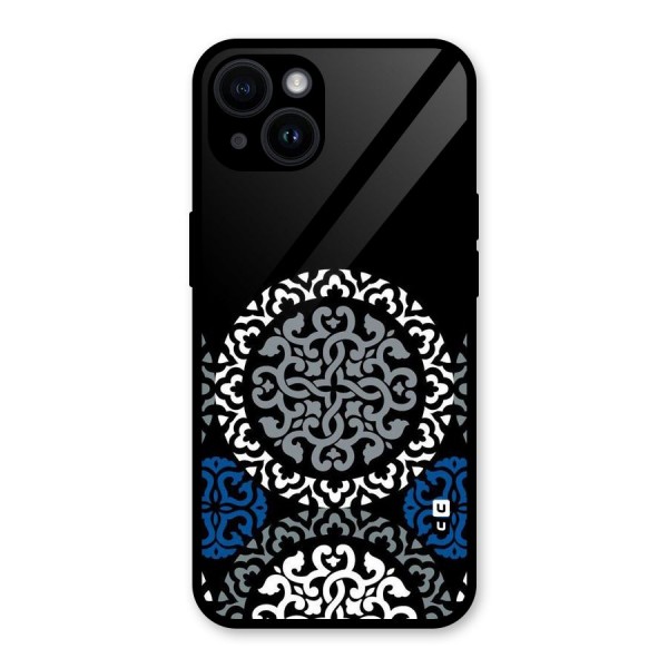 Mandala Circle Pattern Glass Back Case for iPhone 14