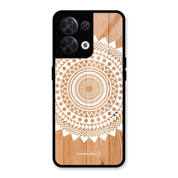 Mandala Design Glass Back Case for Oppo Reno8 5G