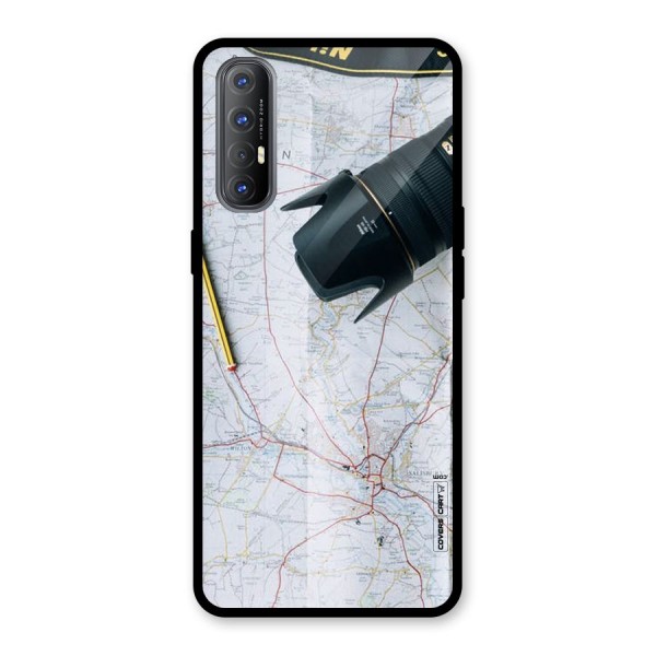 Map And Camera Glass Back Case for Oppo Reno3 Pro