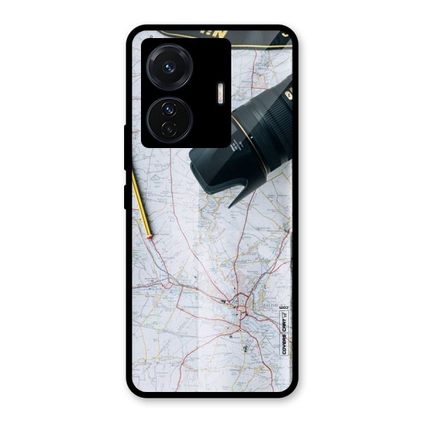 Map And Camera Glass Back Case for Vivo T1 Pro