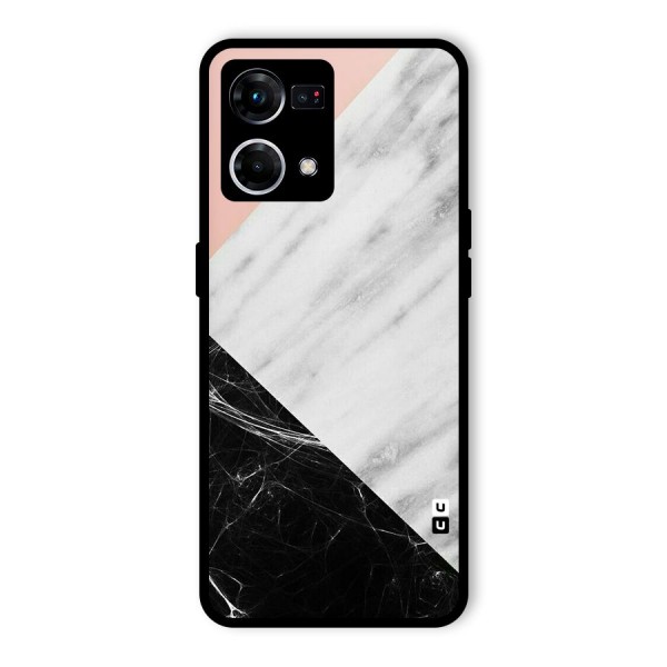 Marble Cuts Glass Back Case for Oppo F21s Pro 4G