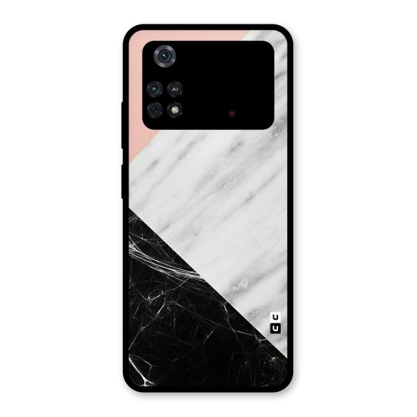 Marble Cuts Glass Back Case for Poco M4 Pro 4G