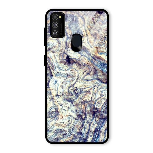 Marble Pattern Glass Back Case for Galaxy M21