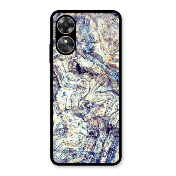 Marble Pattern Glass Back Case for Oppo A17