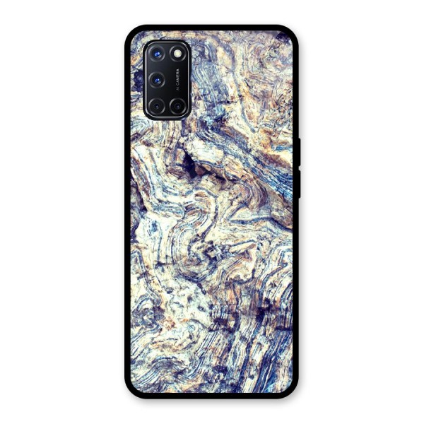 Marble Pattern Glass Back Case for Oppo A52